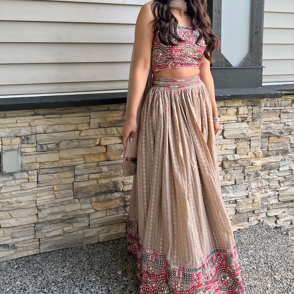 Mirror work lengha - Picture 3 of 3